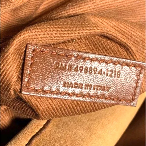 🏆💎💯 Yves Saint Laurent Niki Studded Flap Chain Leather Shoulder Bag Brown - Picture 9 of 11